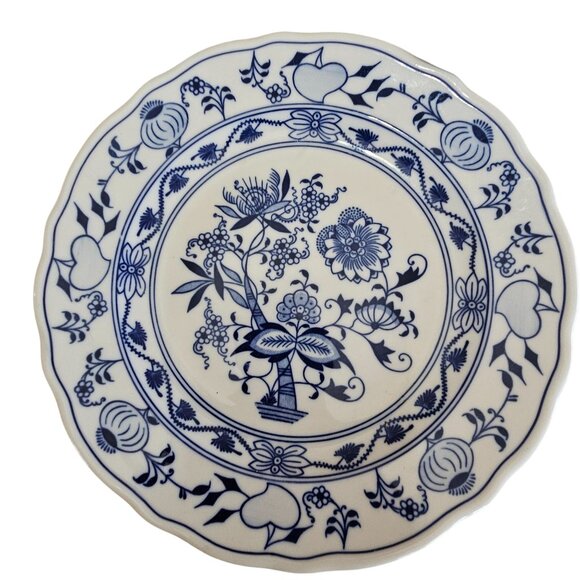 3 Czechoslovakia Blue Onion Dinner Plates 9.5" original Zwiebelmuster porcelain - Picture 2 of 8